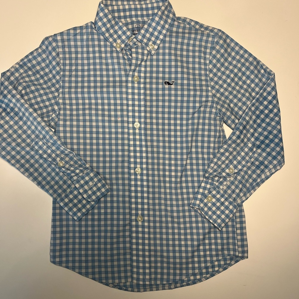 Vineyard Vines Light Blue Gingham Shirt